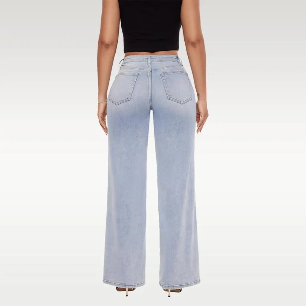 BootyLift™ Mid-Low Rise Stretch Wide-Leg Jeans