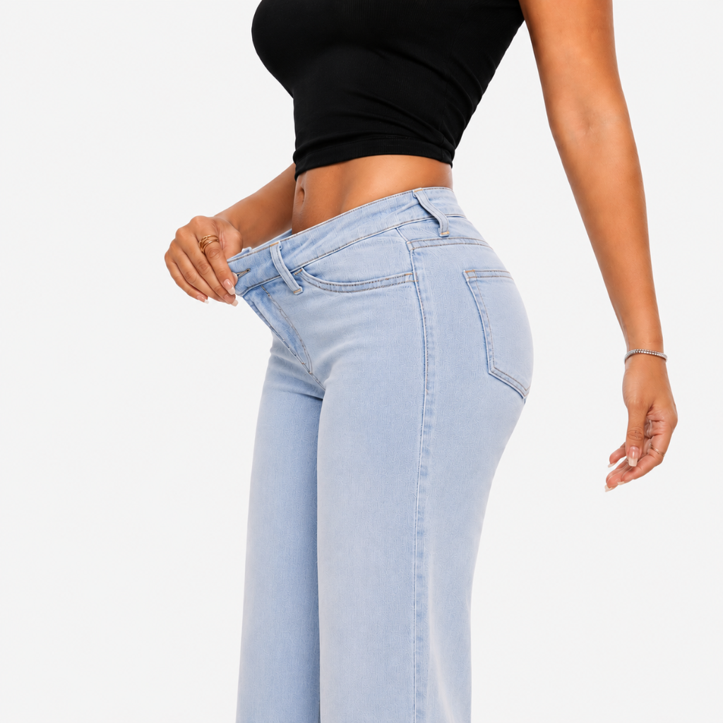 BootyLift™ BBL Mid-Low Rise Stretch Wide-Leg Jeans
